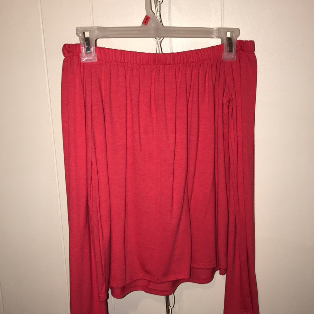 Strapless long sleeve top